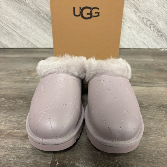 UGG | Cluggette Pearlized Slipper Leather Sheepskin Indoor Outdoor Gift New - Picture 3 of 13